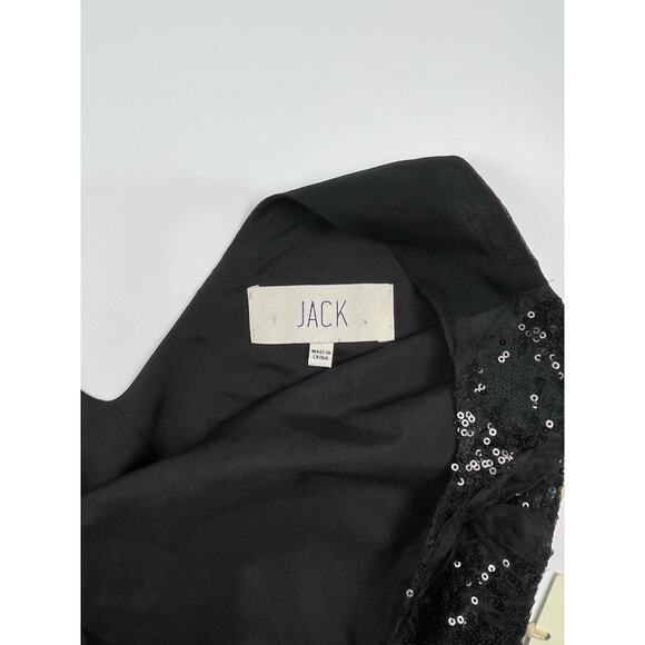 JACK Black Sequin Sleeveless Fit & Flare Mini Dress Size Small NWT - Picture 5 of 9